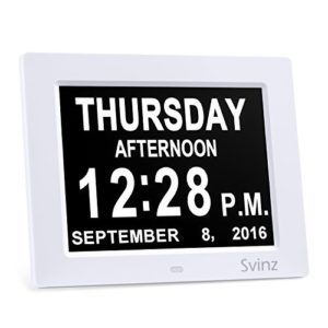 digital calendar clock with large numbers